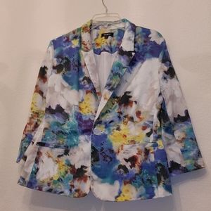 ELEMENTZ colorful floral blazer sz XL